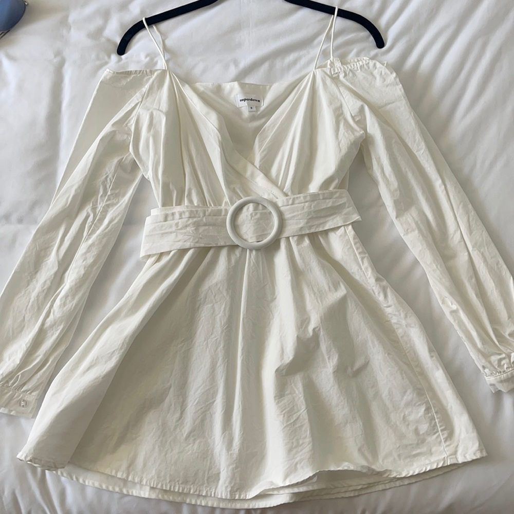 White long sleeve superdown dress